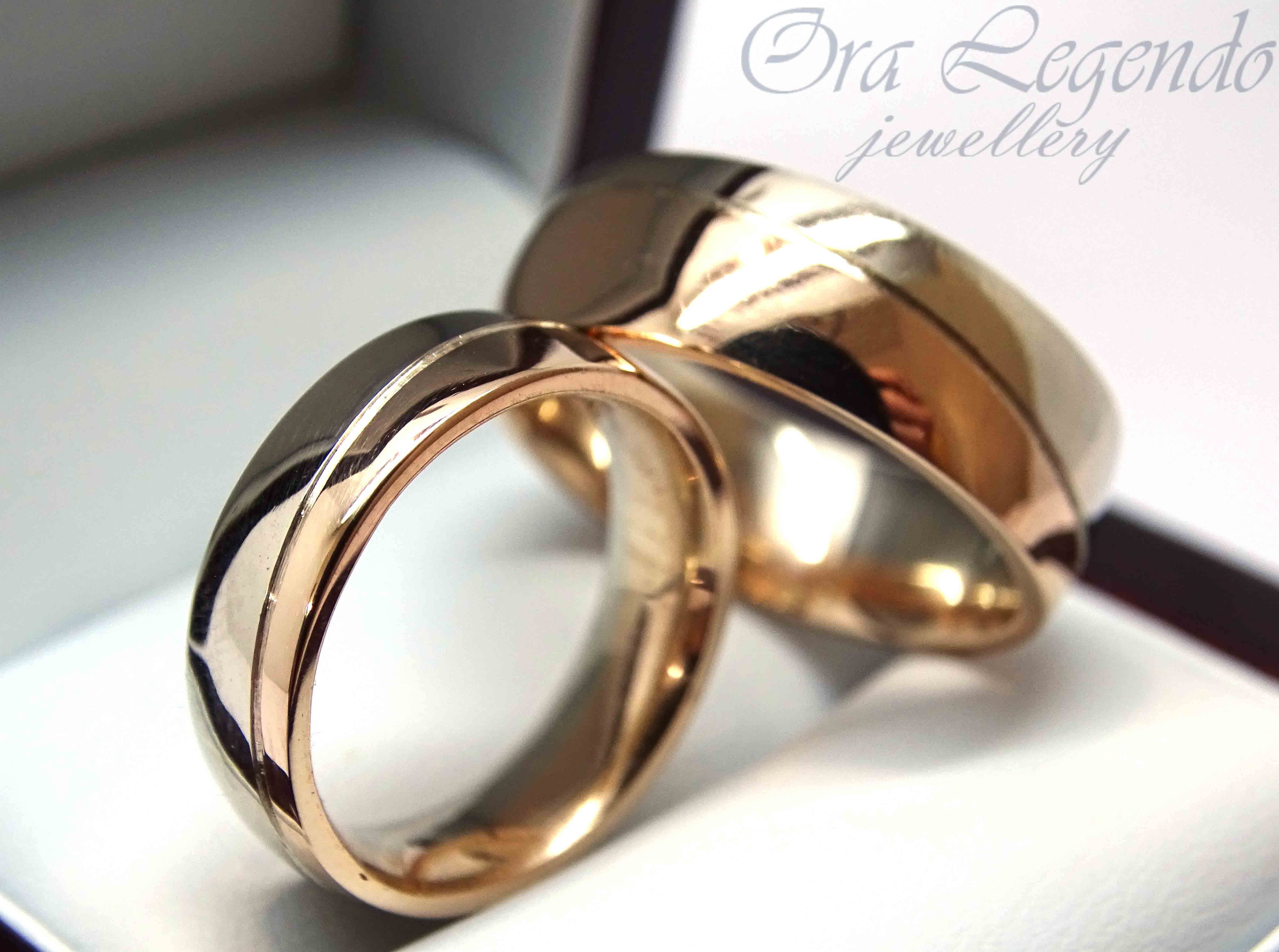 Dean pea emotional Laulību gredzeni no kombinēta zelta | Ora Legendo, Riga